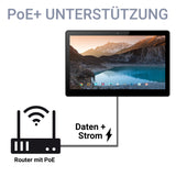 XORO MegaPAD 1564 Pro 3, 15.6 Zoll Tablet-PC, Android 13, Six Core, 4GB RAM, 64GB Speicher, PoE+, WLAN, Gigabit-LAN & USB-C