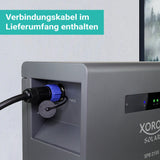 XORO SOLAR SPS 2155 Solarspeicher – Update Okt2025 - mit SPB 215X Erweiterung, 4032 Wh, 16A2 Smart Plug, 4 kWh Gesamtleistung, LiFePO4 Akku, Dual MPPT 2x800W Eingang, 800W Ausgang für den Innen- und Außenbereich IP65, Plug & Play