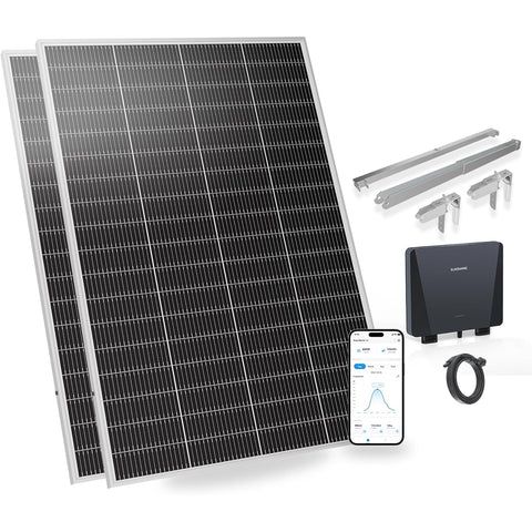 SUNSHARE Ray Lite 400 W Balkonkraftwerk mit Halterung – ultraleichtes Plug-&-Play Solarsystem