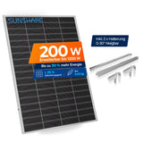 SUNSHARE Ray Lite 200W Solarmodul mit Halterung für Balkongeländer