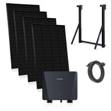 SUNSHARE Ray Balkonkraftwerk Komplettset 600/800 W mit Universalhalterung, 800 W Wechselrichter, App-Steuerung & bohrfreier Balkonmontage