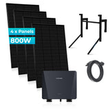 SUNSHARE Ray 600/800 W Balkonkraftwerk-Komplettset für Betonbalkone – N-TOPCon Solarmodule mit 800 W Mikro-Wechselrichter, App-Überwachung & bohrfreier Betonhalterung