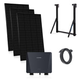 SUNSHARE Ray Balkonkraftwerk Komplettset 600/800 W mit Universalhalterung, 800 W Wechselrichter, App-Steuerung & bohrfreier Balkonmontage