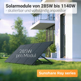 SUNSHARE Ray 285 W Solarmodule als skalierbares PV-System für Garten, Terrasse und Flachdach