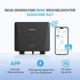 SUNSHARE Smart Mikro-Wechselrichter mit 800 W, App-Überwachung, Überspannungsschutz und Garantie