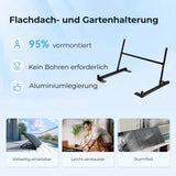 SUNSHARE Flachdach- und Gartenhalterung für Ray Solarmodule, vormontiert und ohne Bohren montierbar