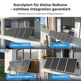 Kompakte Solarlösung für kleine Balkone mit einfacher Montage