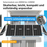 SUNSHARE Ray Lite 400 W Balkonkraftwerk mit Halterung – ultraleichtes Plug-&-Play Solarsystem