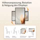 XORO MegaPAD Smart Kiosk Display 27 mit höhenverstellbarem Rollständer und drehbarem Display
