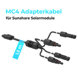 SUNSHARE 1,5 m Adapterkabel von MC4 zu SUNSHARE Slim für Ray und Ray Lite Solarpanels