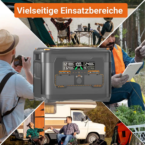 NEWSMY X2400 Powerstation 2016 Wh – Tragbarer Solargenerator mit 2400W AC, 1200W PV-Eingang & LiMnFePO₄-Akku