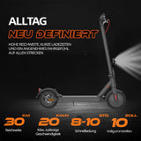 ZAMELUX E9 – Zusammenklappbarer Elektro-Scooter mit 350W Motor, 360Wh Akku und Straßenzulassung