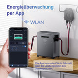 XORO SOLAR - Sunova Plug & Play Balkonkraftwerk 1720W mit 2016Wh Solarspeicher SPS 2155 – Update Oktober 2025, 5 m Schutzkontaktkabel & PVH 60 Halterung – Für Balkon, Terrasse & Garten