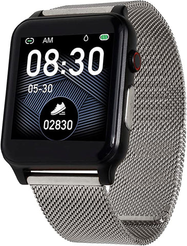 HEYRO FIT 21 - Fitness Wearable Armbanduhr mit Bluetooth und zahlreichen Funktionen u.a. Blutdruckmessung, EKG, PPG, Kalorien-  & Schrittzähler, Pulsmesser