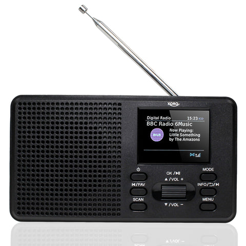 XORO DAB 142 DAB/DAB+/UKW Radioempfang & 2.4" Farbdisplay. Bluetooth Lautsprecher
