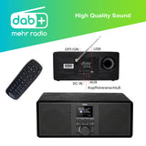 XORO DAB 700 IR - WLAN Internet Radio mit UKW und DAB+, Spotify Connect, Bluetooth, USB Mediaplayer, 2x10 Watt Stereo-Lautsprecher, Weckfunktion, Farbdisplay