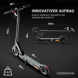 ES1 Digger Läuft  - Zusammenklappbarer & leichter Elektro-Scooter mit Straßenzulassung