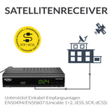XORO Digitaler DVB-S2-Receiver HRS2610, Einkabeltauglich, USB, LAN, Farbe: Schwarz