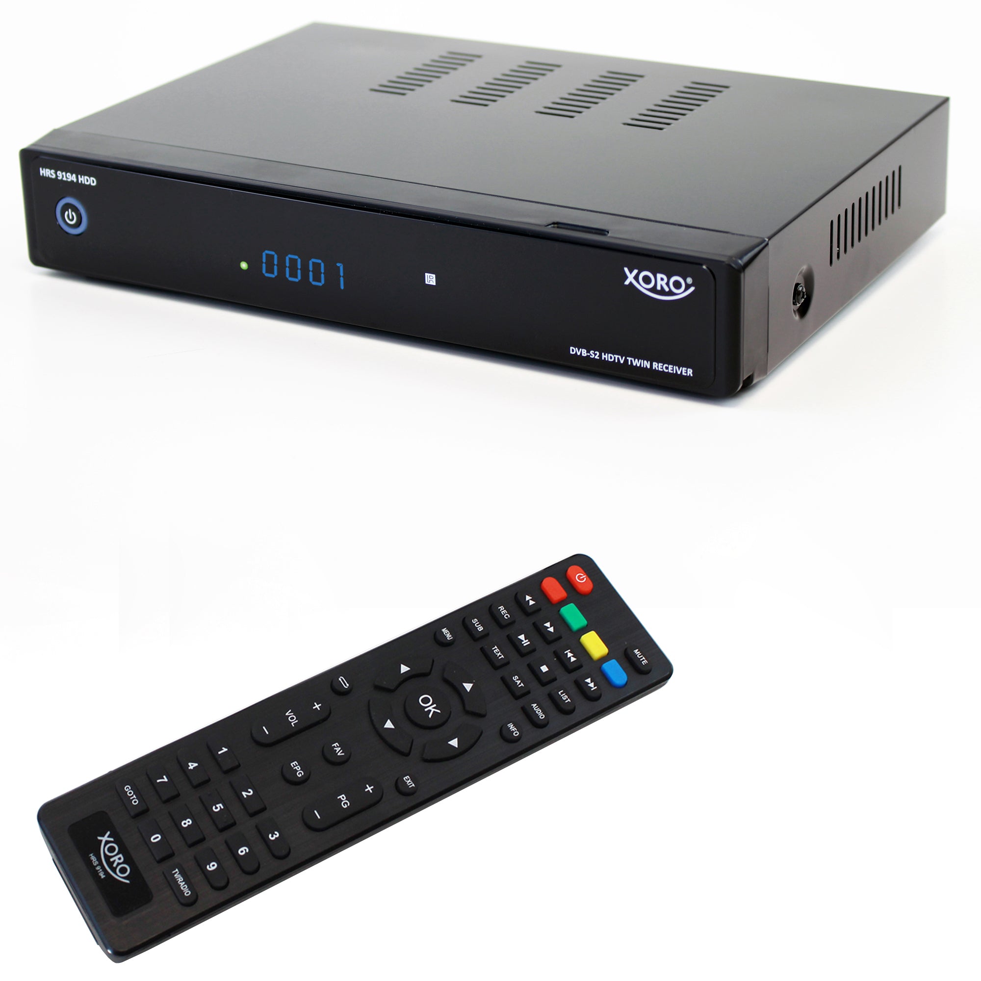 XORO HRS 9194 HDD (2TB) HD TWIN Satellitenreceiver mit integrierter 2TB (2000 GB) Festplatte