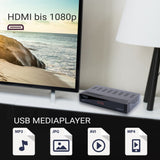 XORO HRT 8730 DVB-C/DVB-T2 HD Receiver - Kabel, freenet TV, PVR, 1xUSB, Black