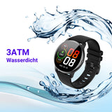 Smartwatch XINJI C2 mit Bluetooth, Touchpanel, Puls-/HRV-/Blutsauerstoff-Messung, Schlafmonitor, Kalorien-/Schrittzähler, Benachrichtigungsfunktion, App, 3ATM Wasserdicht