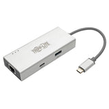 Tripp Lite U442-DOCK13-S USB-C-Dockingstation– 4K HDMI, USB 3.2 Gen 1, USB-A/USB-C Hub, GbE, Silber