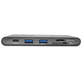 Tripp Lite U442-DOCK3-B USB-C Docking-Station - 4K HDMI, VGA, USB 3.2 Gen1, USB-A/C Hub, GbE, SD/microSD, 100W PD Charging, schwarz