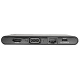 Tripp Lite U442-DOCK3-B USB-C Docking-Station - 4K HDMI, VGA, USB 3.2 Gen1, USB-A/C Hub, GbE, SD/microSD, 100W PD Charging, schwarz